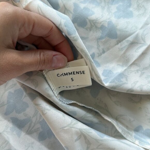 Commense Floral Print Knotted Irregular Hem Long Dress - Picture 7 of 11